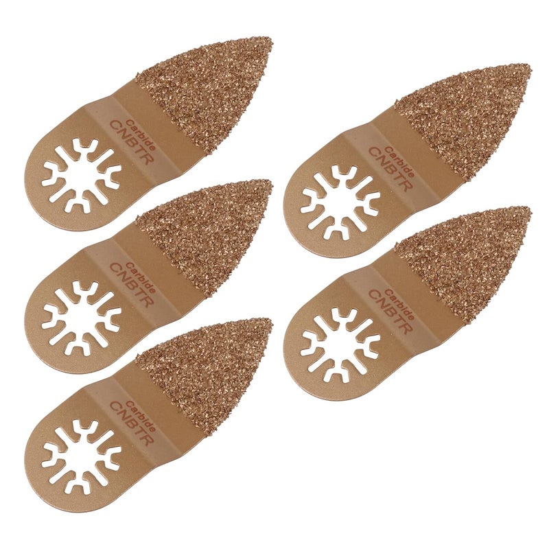 CNBTR 5Pcs Universal Carbide Oscillating Finger Sanding Pad for Oscillating Tool for Grinding Stone - Image 1